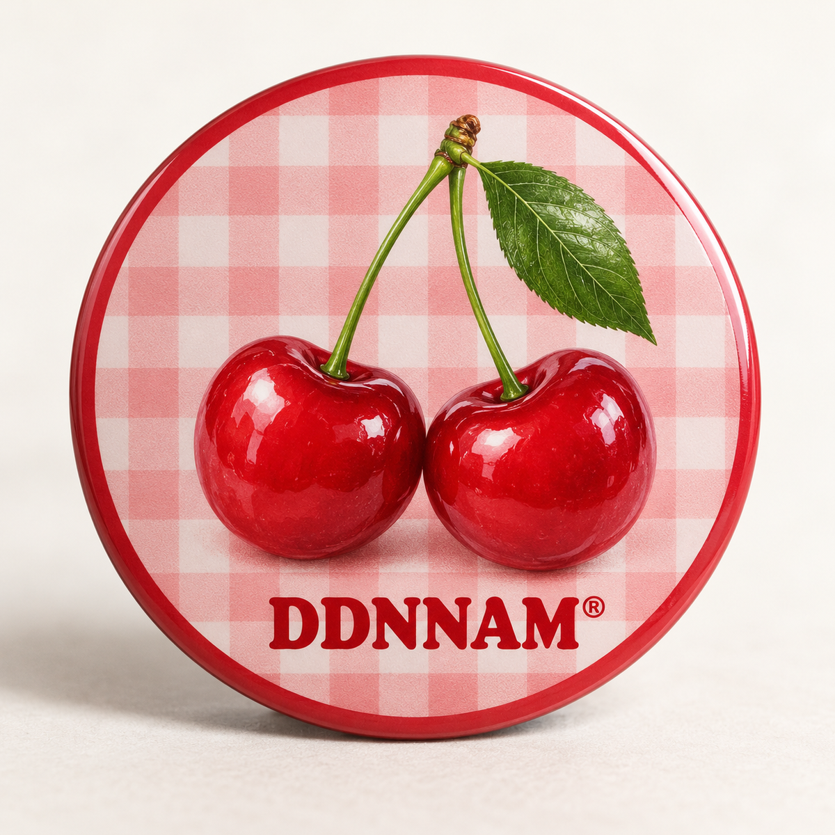 DDNNAM® Cherry Picnic refrigerator magnet - Front hero - product design rendering