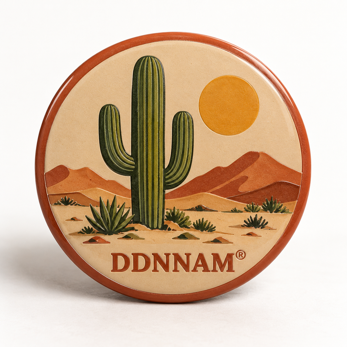 DDNNAM® Desert Cactus refrigerator magnet - Front hero - product design rendering