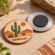 DDNNAM® Desert Cactus refrigerator magnet - Rear magnetic construction - product design rendering