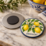 DDNNAM® Lemon Grove refrigerator magnet - Rear magnetic construction - product design rendering