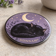 DDNNAM® Moonlit Cat refrigerator magnet - Angled detail - product design rendering