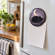 DDNNAM® Moonlit Cat refrigerator magnet - Refrigerator lifestyle - product design rendering