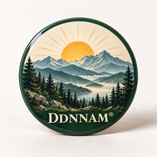 DDNNAM® Mountain Sunrise refrigerator magnet - Front hero - product design rendering