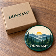 DDNNAM® Mountain Sunrise refrigerator magnet - Kraft packaging - product design rendering