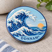 DDNNAM® Ocean Wave refrigerator magnet - Angled detail - product design rendering