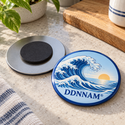 DDNNAM® Ocean Wave refrigerator magnet - Rear magnetic construction - product design rendering