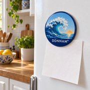 DDNNAM® Ocean Wave refrigerator magnet - Refrigerator lifestyle - product design rendering