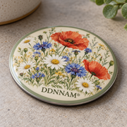 DDNNAM® Wildflower Meadow refrigerator magnet - Angled detail - product design rendering