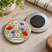 DDNNAM® Wildflower Meadow refrigerator magnet - Rear magnetic construction - product design rendering