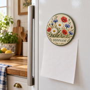 DDNNAM® Wildflower Meadow refrigerator magnet - Refrigerator lifestyle - product design rendering